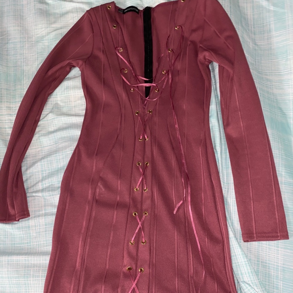 Lace up dress